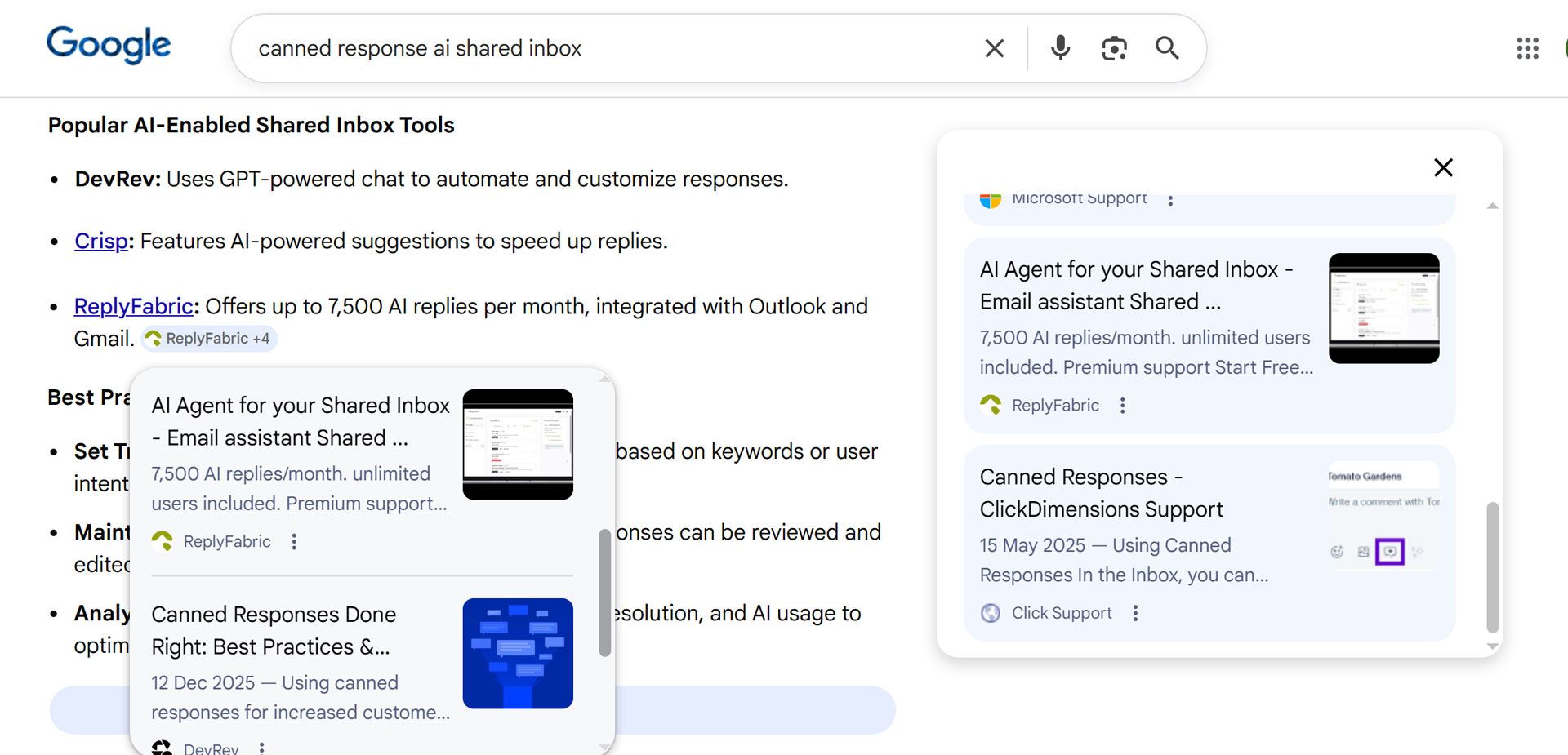 Canned Response Shared Inbox